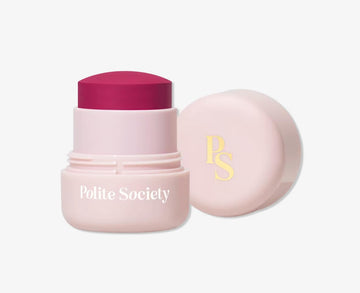 Polite Society Polite Pops Powder Blush Stick, Hybrid Cream to Powder Formula, Buildable Color with Coastal Plant and Vitamin E, Milan bright berry Generic Au supplements