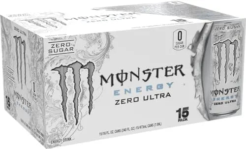 Monster Energy Zero Ultra, Sugar Free Energy Drink, 16 Ounce (Pack of 15) Monster Energy Au supplements