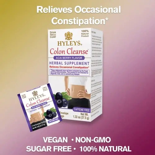 Hyleys Colon Cleanse Tea Acai Berry Flavor - 25 Tea Bags (12 Pack - 300 Tea Bags Total) HYLEYS Au supplements