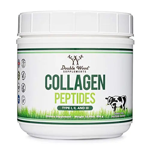 Collagen Peptides Powder - Hydrolyzed Collagen, Keto Safe - 16.08oz - Multi Type 1, 2 Double Wood Supplements Au supplements