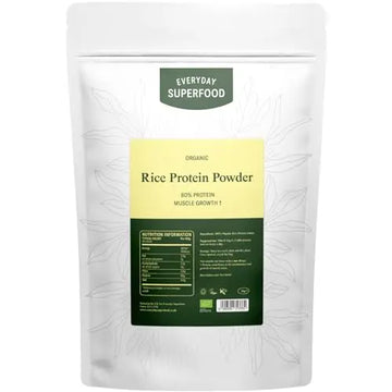 Everyday Superfood Organic Rice Protein Powder, 1kg, 80% Protein, Unflavoured, Vegan & Kosher Everyday Superfood Au supplements