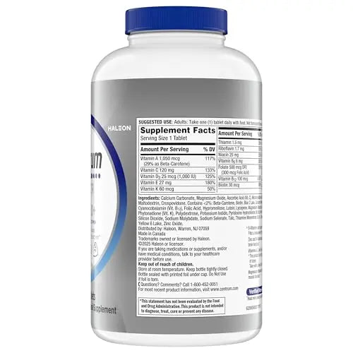 Centrum Silver Men's 50+ Multivitamin with Vitamin D3, B-Vitamins, Zinc for Memory and Cognition - 200 Tablets Centrum Au supplements