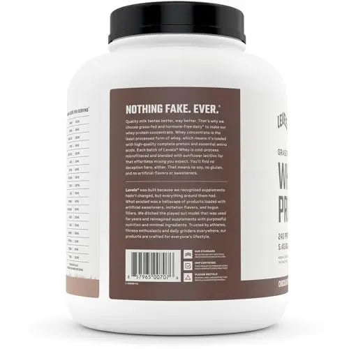 Levels Grass Fed 100% Whey Protein, No Hormones, Chocolate Mocha, 5LB Levels Nutrition Au supplements