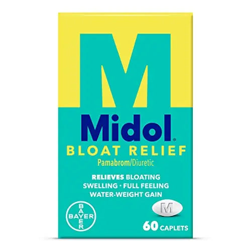 Midol Bloat Relief Caplets 60ct: Midol Bloat Relief Caplets with Pamabrom, Relieve Bloating Midol Au supplements