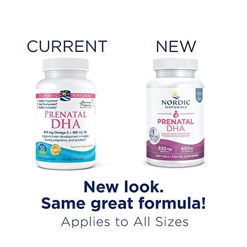 Nordic Naturals Prenatal DHA, Unflavored - 830 mg Omega-3 + 400 IU Vitamin D3-180 Soft Gels - Supports Brain Development in Babies During Pregnancy & Lactation - Non-GMO - 90 Servings Nordic Naturals Au supplements