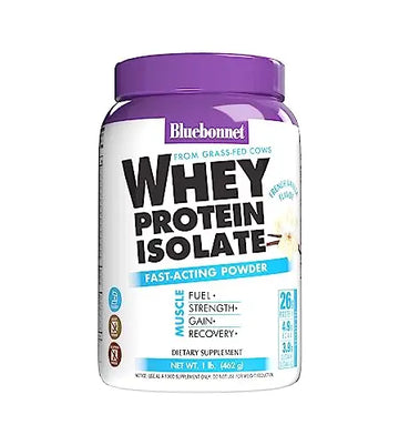 Bluebonnet Nutrition Whey Protein Isolate Powder, 14 Serving, Vanilla, 1 lb Bluebonnet Au supplements