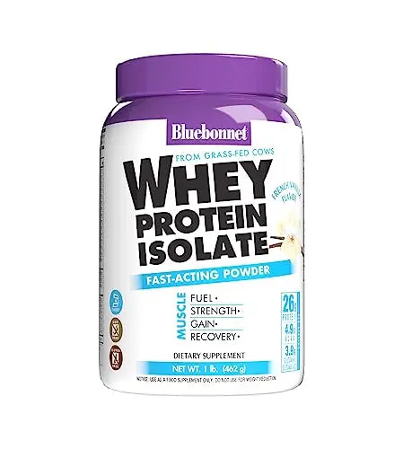Bluebonnet Nutrition Whey Protein Isolate Powder, 14 Serving, Vanilla, 1 lb Bluebonnet Au supplements
