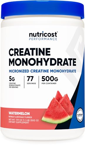 Nutricost Creatine Monohydrate Powder (Watermelon, 500 Gram) - Micronized Creatine Nutricost Au supplements
