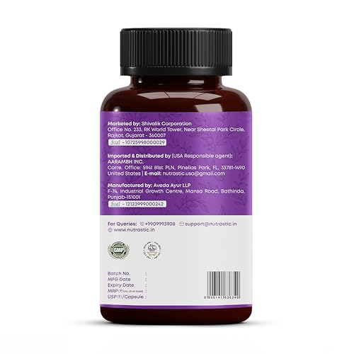 Nutrastic Aller Veda Respiratory Wellness Supplement with Pure Tulsi, Amla, Turmeric, and Neem | Natural Support for Healthy Breathing | 60 Caps Nutrastic Au supplements