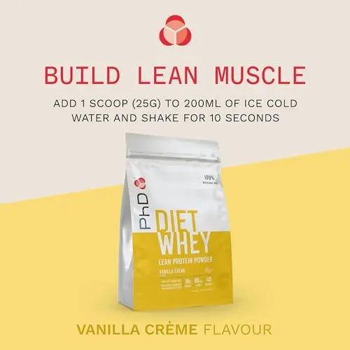 PhD Nutrition Diet Whey High Protein Lean Matrix, Vanilla Crème Diet Whey Protein Powder PhD Au supplements