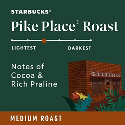 Starbucks K-Cup Coffee Pods—Medium Roast Coffee—Pike Place Roast for Keurig Starbucks Au supplements