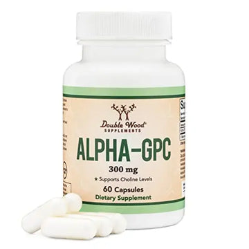 Alpha GPC Choline 600mg Capsules - Brain Support Supplement for Focus, Memory Double Wood Supplements Au supplements