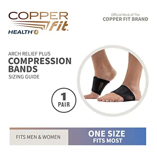 Copper Fit CFACBP Health Unisex Arch Relief Plus with Built-In Orthotic Copper Fit Au supplements