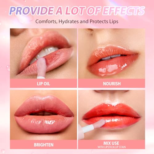 LANGMANNI Moisturizing Lip Oil,No-Sticky Lip Gloss Lip Balm Lip Care,Fruit Flavoured Lip Oil For Dry Lip's Moisturizing Hydrating And Nourishing ((Strawberry)) LANGMANNI Au supplements
