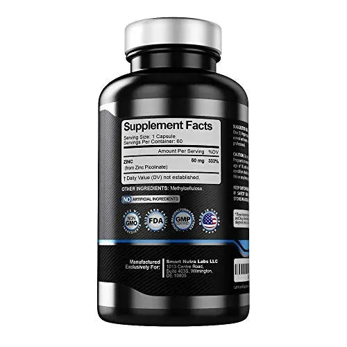 High Potency Zinc Picolinate 50MG- Vegan Zinc Supplement, Supports SMART NUTRA LABS Au supplements
