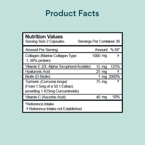 Bettervits Collagen Complex | 1000mg Hydrolyzed Capsules | Skin | Hair | Nails | Joints | Hydrates & Smooths | With Hyaluronic Acid & Vitamin E Bettervits Au supplements
