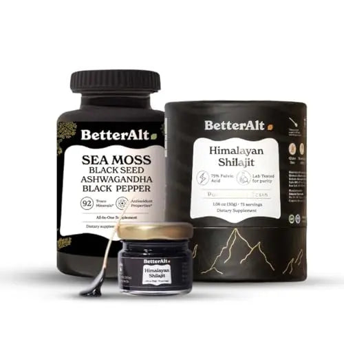 Better Alt Energy Duo with Pure Himalayan Shilajit Resin 30 gm & Sea Moss Capsules Better Alt Au supplements