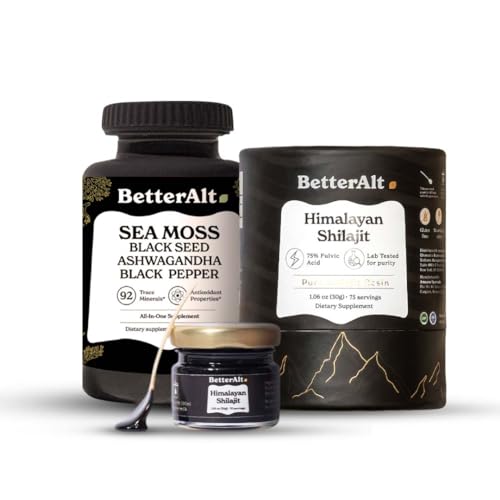 Better Alt Energy Duo with Pure Himalayan Shilajit Resin 30 gm & Sea Moss Capsules Better Alt Au supplements