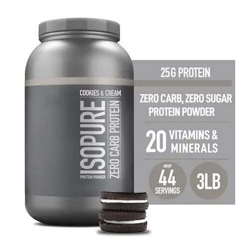 Isopure Protein Powder, Zero Carb Whey Isolate with Vitamin C & Zinc for Immune Support Isopure Au supplements