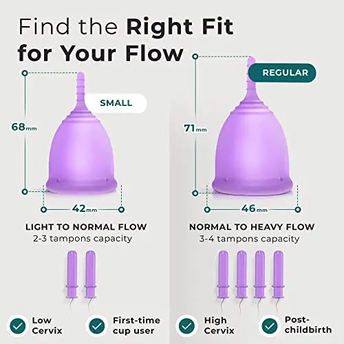 CareCup Menstrual Cups - Set of 2 Reusable Period Cups - Premium Design with Soft Carecup Au supplements