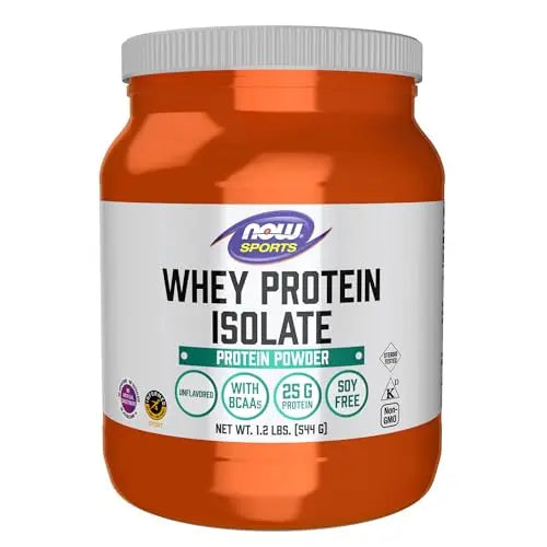NOW Sports Nutrition, Whey Protein Isolate, 25 g With BCAAs, Unflavored Powder NOW Au supplements
