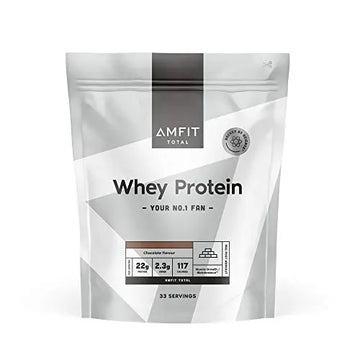 Amazon Brand - Amfit Nutrition Whey Protein Powder, Chocolate Flavour, 33 Servings, 1 kg Amfit Nutrition Au supplements