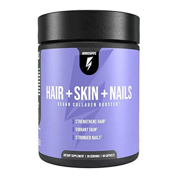 InnoSupps Hair + Skin + Nails | Vegan Collagen Booster | Biotin, Verbasnol, B12, Horsetail InnoSupps Au supplements