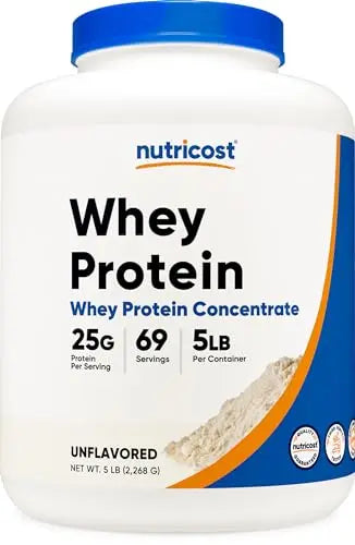 Nutricost Whey Protein Powder, Unflavored, 5 pounds - from Whey Protein Concentrate Nutricost Au supplements
