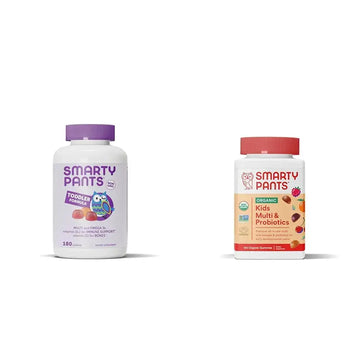 SmartyPants Toddler Multivitamin Gummies: Omega 3 Fish Oil (EPA/DHA), Vitamin D3, C, Vitamin B12, B6 & Organic Kids Multivitamin Gummies: Probiotics, Omega 3 (ALA), Vitamin D3, C, Vitamin B12 SmartyPants Au supplements