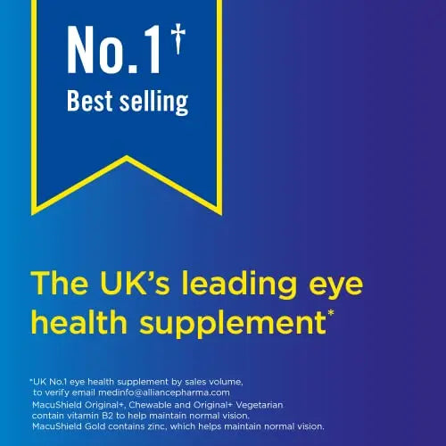 MacuShield Original Plus Capsules - 90 Day Pack, Eye Health Food Supplement containing Macushield Au supplements