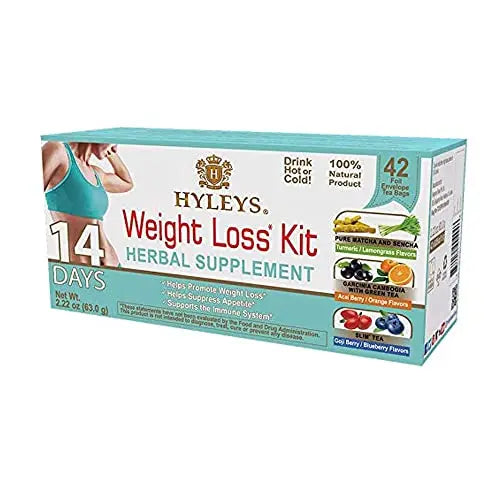 HYLEYS Tea for Cleanse and Weight Loss - New 14 Day Weight Loss Kit - 42 Tea Bags HYLEYS Au supplements