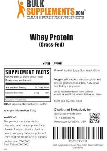 BULKSUPPLEMENTS.COM Grass Fed Whey Protein Powder - Pure Protein Powder BULKSUPPLEMENTS.COM Au supplements