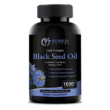 Black Seed Oil Capsules 1000mg - Premium Black Cumin Seed Oil Capsules - Black Seed Blossom Nature Au supplements