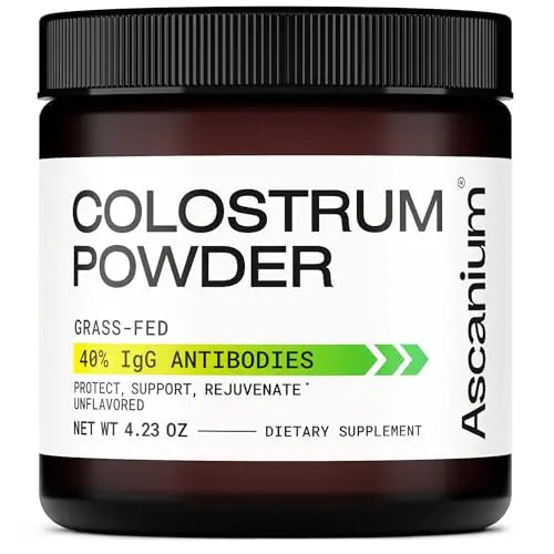 Colostrum Powder - Grass-Fed 40% IgG Colostrum Supplement Powder - Bovine Ascanium Au supplements