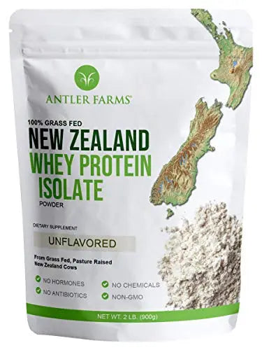 Antler Farms - 100% Grass Fed New Zealand Whey Protein Isolate, Unflavored, 30 Servings Antler Farms Au supplements