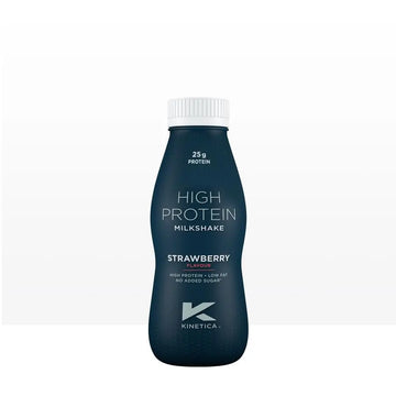 Kinetica Ready-to-Drink Protein Shake, 12 X 330mls, 165 cals, 25g Protein per Bottle, Low Fat (Strawberry) Kinetica Au supplements