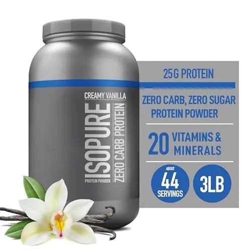 Isopure Protein Powder, Creamy Vanilla Whey Isolate with Vitamin C & Zinc for Immune Isopure Au supplements
