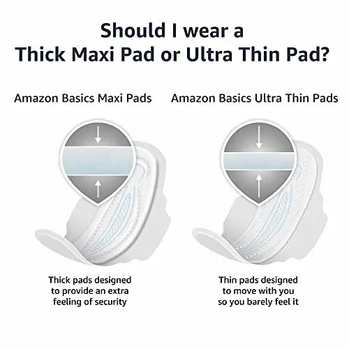 Amazon Basics Thick Maxi Pads with Flexi-Wings for Periods, Extra Heavy Overnight Absorbency Amazon Basics Au supplements
