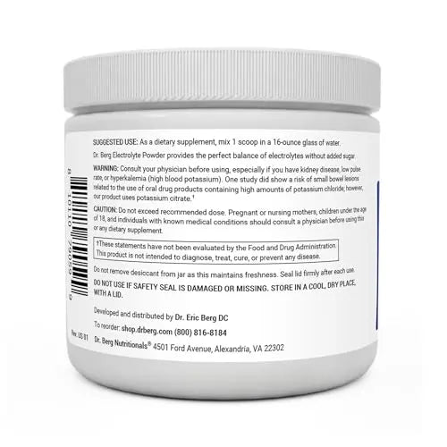 Dr. Berg Hydration Keto Electrolyte Powder - Enhanced w/ 1,000mg of Potassium Dr. Berg Nutritionals Au supplements