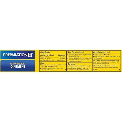 PREPARATION H Hemorrhoid Symptom Treatment Ointment, Itching, Burning & Discomfort Relief, Tube (2.0 Ounce) Preparation H Au supplements