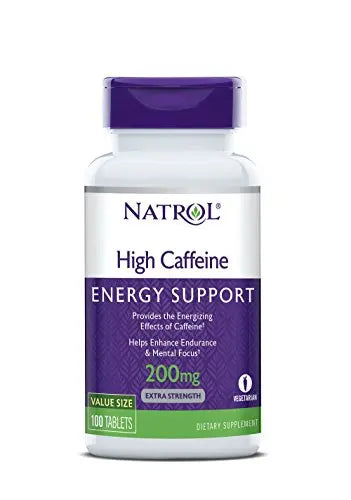 Natrol High Caffeine Tablets, Energy Support, Helps Enhance (Pack of 12) Natrol Au supplements