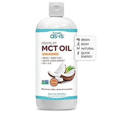 AS-IS Simply Premium MCT Oil C8 & C10 | Unflavored | 100% from Non-GMO Coconuts AS-IS Au supplements