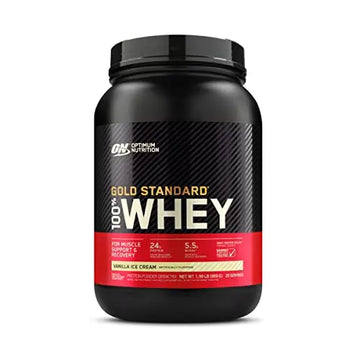 Optimum Nutrition Gold Standard 100% Whey Protein Powder, Vanilla Ice Cream, 2 Pound Optimum Nutrition Au supplements