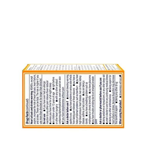 Motrin PM Pain Relief Caplets with 200 mg Ibuprofen & 38 mg Diphenhydramine Sleep Aid, Nighttime Pain Reliever for Minor Aches & Pains Helps You Fall Asleep & Stay Asleep, 20 ct Motrin Au supplements