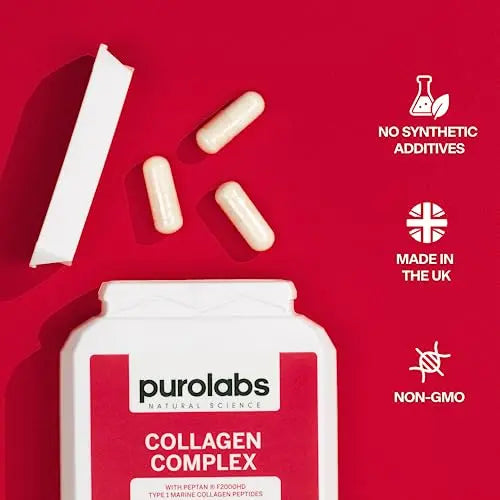Marine Collagen Complex - Collagen Supplement for Women & Men - with Hyaluronic Acid & Vitamin C - High Strength Purolabs Au supplements