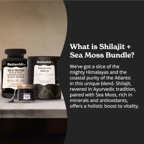 Better Alt Energy Duo with Pure Himalayan Shilajit Resin 30 gm & Sea Moss Capsules Better Alt Au supplements