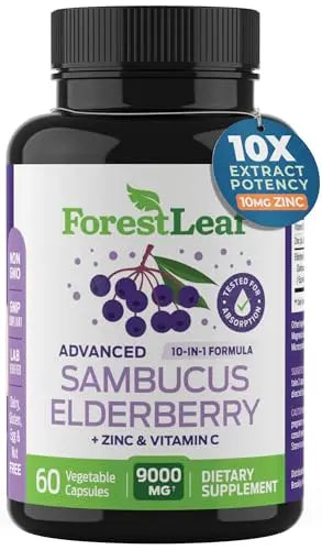ForestLeaf Sambucus Elderberry with Vitamin C and Zinc - 9000mg Ult ForestLeaf Au supplements