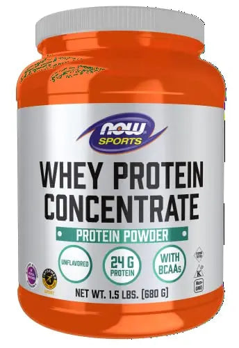 NOW Sports Nutrition, Whey Protein Concentrate, 24 g With BCAAs, Unflavored Powder NOW Au supplements