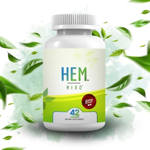 Hem Healer Hem Hero Extra Strength Hemorrhoid Treatment - Reduce Swelling, Soothe Itching & Irritation - 100% Natural - 42 Vegetarian Capsules Hem Healer Au supplements