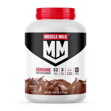 Muscle Milk Genuine Protein Powder, Chocolate, 4.94 Pound, 32 Servings, 32g Protein Muscle Milk Au supplements